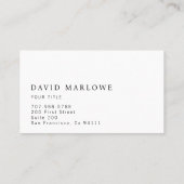 Moderner Beruflich-brauner Zwei-Tone-Ledereffekt Visitenkarte (Rückseite)