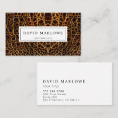 Moderner Beruflich-brauner Zwei-Tone-Ledereffekt Visitenkarte (Vorne/Hinten)