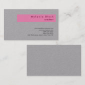 Moderner Beruflich-rosa-grauer Beratermanager Visitenkarte (Vorne/Hinten)