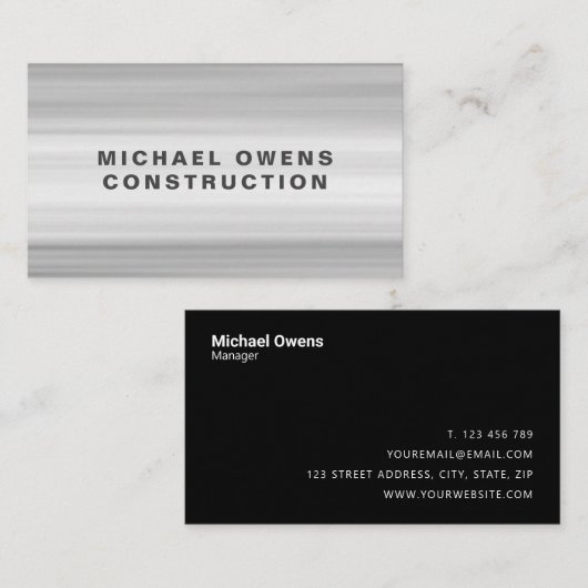 Moderner Beruflicher Bau Visitenkarte (Vorne/Hinten)