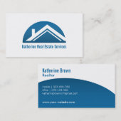 Moderner beruflicher blauer wirklicher visitenkarte (Vorne/Hinten)