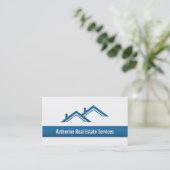 Moderner beruflicher blauer wirklicher visitenkarte (Stehend Vorderseite)