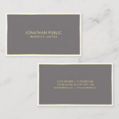 Moderner Beruflicher Braun Schlicht Luxe Visitenkarte (Vorne/Hinten)