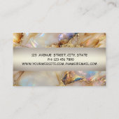 Moderner Beruflicher Charme, Lotus, Perlmarmor Visitenkarte (Rückseite)