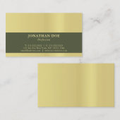 Moderner Beruflicher Creative Black and Gold Luxe Visitenkarte (Vorne/Hinten)