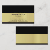 Moderner Beruflicher Creative Black and Gold Luxe Visitenkarte (Vorne/Hinten)