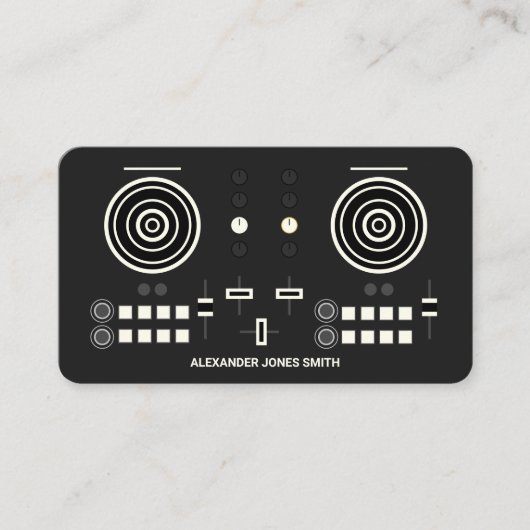 Moderner Beruflicher DJ-Controller Visitenkarte (Vorderseite)
