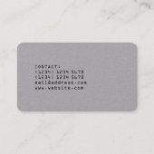 Moderner beruflicher DJ-Player in Schwarzweißgrau Visitenkarte (Rückseite)