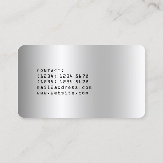 Moderner beruflicher DJ-Player metallisch Visitenkarte (Rückseite)