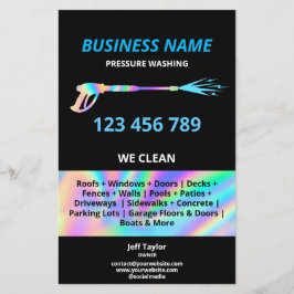 Moderner Beruflicher Druck Power waschen Flyer
