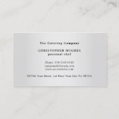 Moderner Beruflicher Elegant Nutrition Koch Visitenkarte (Rückseite)