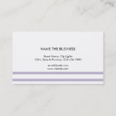 Moderner Beruflicher Eleganter gestreifter Chic Visitenkarte (Rückseite)