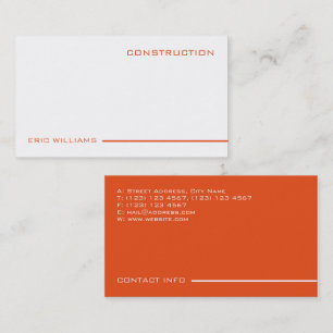 Moderner, beruflicher, eleganter Orangenstil Visitenkarte