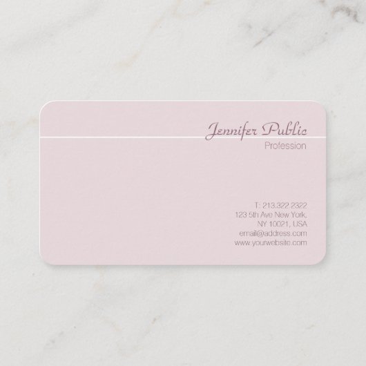 Moderner beruflicher eleganter Trendy Lech Visitenkarte (Rückseite)