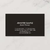 Moderner Beruflicher eleganter Veranstaltungsplane Visitenkarte (Rückseite)