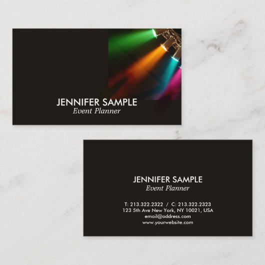 Moderner Beruflicher eleganter Veranstaltungsplane Visitenkarte (Vorne/Hinten)