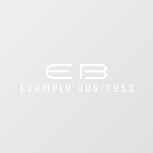 Moderner Beruflicher Firmenname Fensteraufkleber (Blatt)