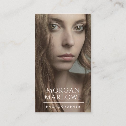 Moderner Beruflicher Fotograf Visitenkarte (Vorderseite)