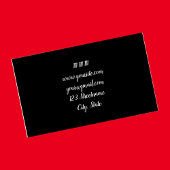 Moderner beruflicher Friseursalon in Schwarz Visitenkarte