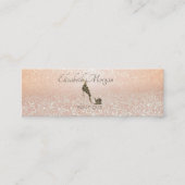 Moderner Beruflicher Glitzer Bokeh, hohe Absätze Mini Visitenkarte (Vorderseite)