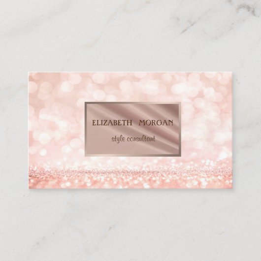 Moderner Beruflicher Glitzer Bokeh, Rahmen Visitenkarte (Vorderseite)