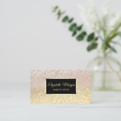 Moderner Beruflicher Glitzer, Frame Makeup Visitenkarte (Stehend Vorderseite)