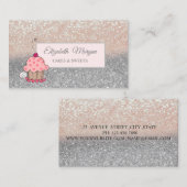 Moderner Beruflicher Glitzer, Rahmen, Kuchen Visitenkarte (Vorne/Hinten)