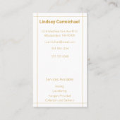 Moderner Beruflicher Gold Bügelservice Visitenkarte (Rückseite)