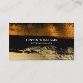Moderner Beruflicher Goldrausch Schlaganfall Abstr Visitenkarte (Vorderseite)