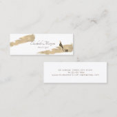 Moderner Beruflicher Goldrausch Schlaganfall, hohe Mini Visitenkarte (Vorne/Hinten)