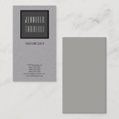 Moderner Beruflicher Grau Elegantes Hair Visitenkarte (Vorne/Hinten)