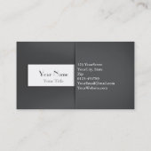 Moderner beruflicher grauer Kasten - Visitenkarte (Rückseite)