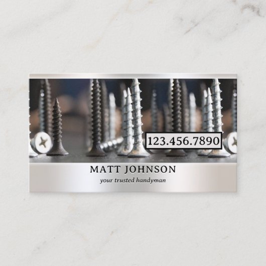 Moderner Beruflicher Handyman QR-Code Visitenkarte (Vorderseite)