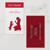Moderner beruflicher Hundetrainer Visitenkarte (Vorne/Hinten)