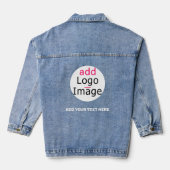 Moderner Beruflicher, individueller Business-Chic Jeansjacke (Rückseite)