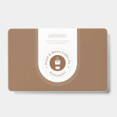 Moderner Beruflicher Kaffee Ausweis (Rückseite)