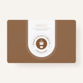 Moderner Beruflicher Kaffee Ausweis (Rückseite)