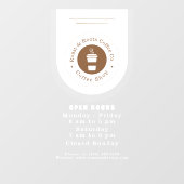 Moderner Beruflicher Kaffee Fensteraufkleber (Blatt)
