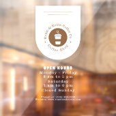 Moderner Beruflicher Kaffee Fensteraufkleber (Blatt 2)