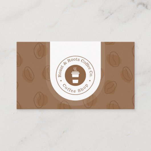 Moderner Beruflicher Kaffee Visitenkarte (Vorderseite)