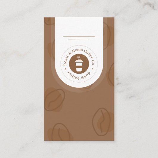 Moderner Beruflicher Kaffee Visitenkarte (Vorderseite)