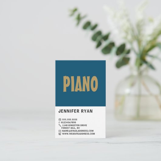 Moderner, Beruflicher Keyboarder, Pianist Visitenkarte (Stehend Vorderseite)