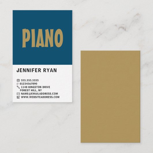 Moderner, Beruflicher Keyboarder, Pianist Visitenkarte (Vorne/Hinten)