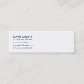 Moderner beruflicher Klempner Mini Visitenkarte (Vorderseite)