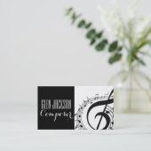 Moderner Beruflicher Komponist Musiknote Musiker Visitenkarte (Stehend Vorderseite)