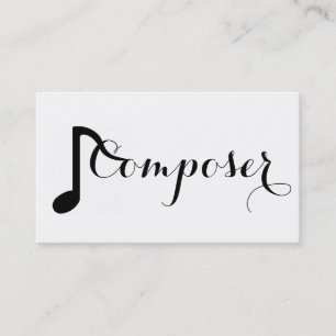 Moderner Beruflicher Komponist Musiknote Musiker Visitenkarte