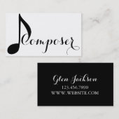 Moderner Beruflicher Komponist Musiknote Musiker Visitenkarte (Vorne/Hinten)