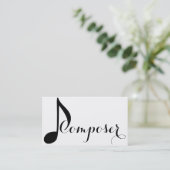 Moderner Beruflicher Komponist Musiknote Musiker Visitenkarte (Stehend Vorderseite)