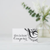 Moderner Beruflicher Komponist Musiknoten Musiker Visitenkarte (Stehend Vorderseite)