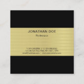 Moderner Beruflicher, kreativer Goldstreifen Quadratische Visitenkarte (Vorderseite)